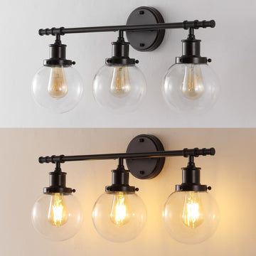 Hugo 24.5" 3-Light Farmhouse Classic Vanity Light with Bathroom Hardware Accessory Set - JONATHAN Y